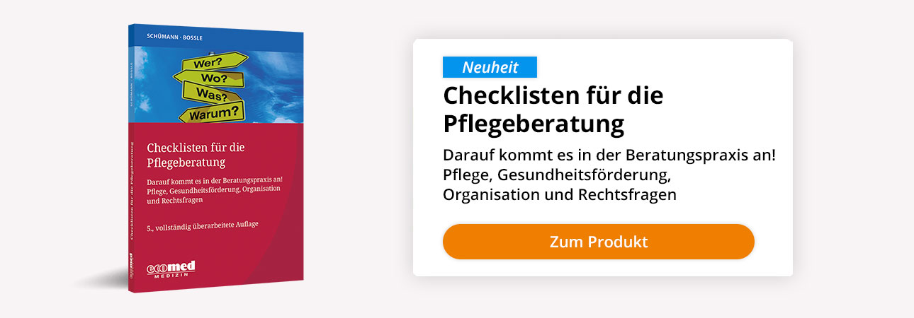 Cover: Checklisten fuer die Pflegeberatung