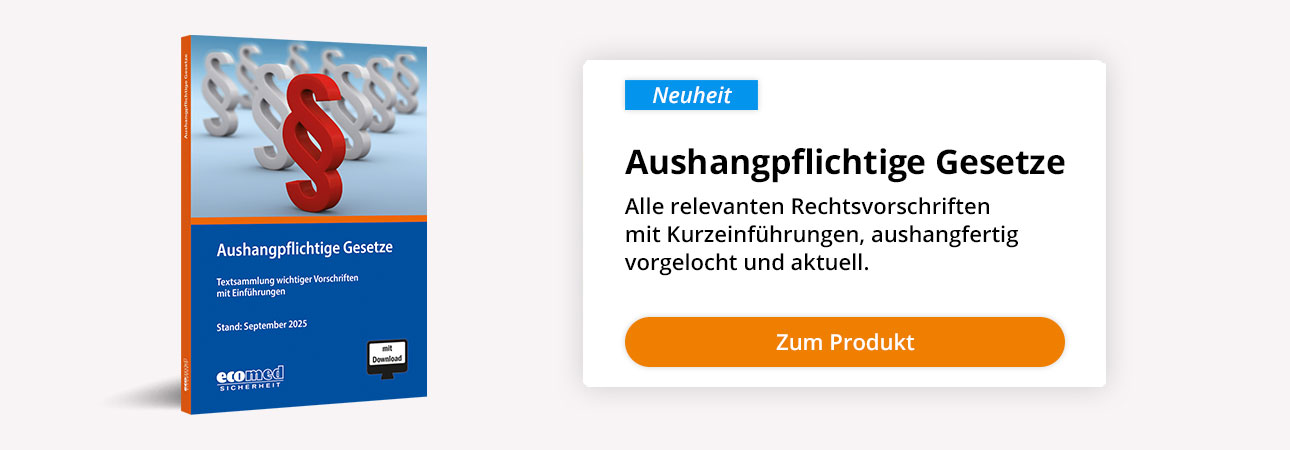 Cover: Aushangpflichtige Gesetze