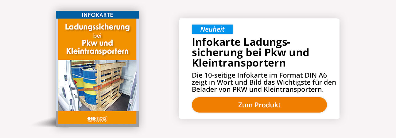 Cover: Infokarte Ladungssicherung bei Pkw und Kleintransportern
