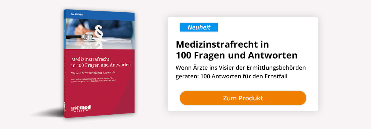 Cover: Medizinstrafrecht in 100 Fragen und Antworten